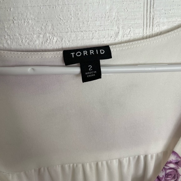 Torrid size 2 violet floral dress - Picture 4 of 4